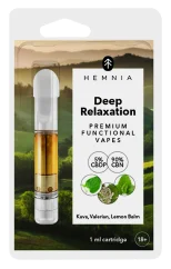 Hemnia Deep Relaxation - Kartuša, 5 % CBDP, 90 % CBN, kava kava, valerijana, matičnjak, 1 ml