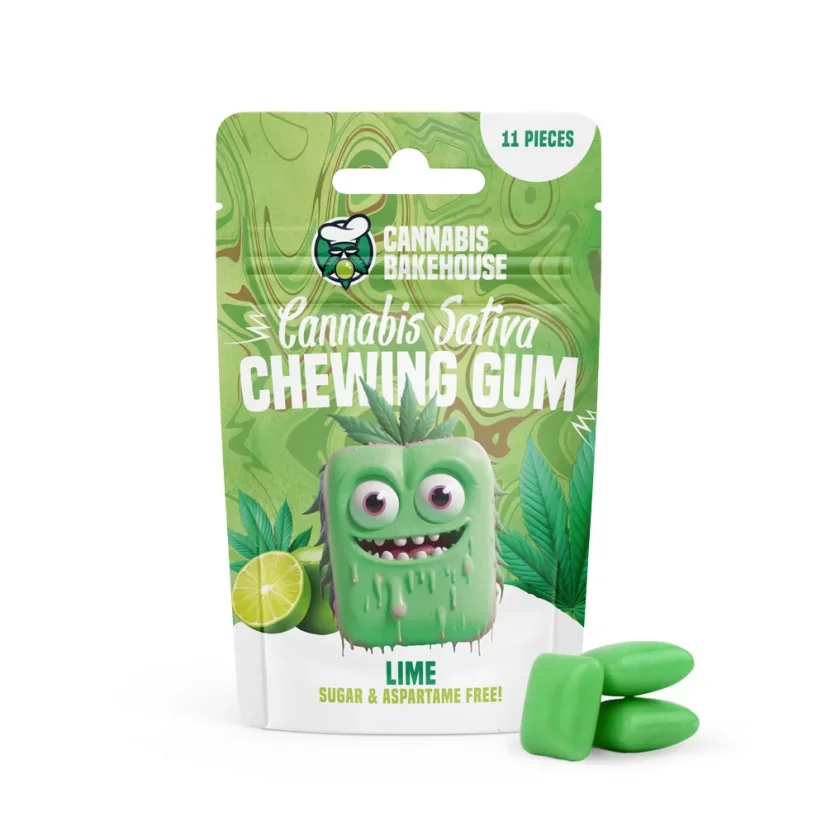 Cannabis Bakehouse Chewing-gum au cannabis, citron vert, 10 pièces