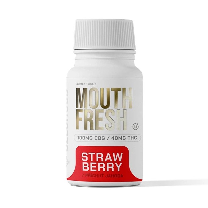 Czech CBD Fraise MouthFresh au THC, 40 mg de THC, 40 ml