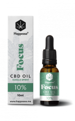 Happease Focus CBD Olejek Jungle Spirit, 10 % CBD, 1000 mg, 10 ml