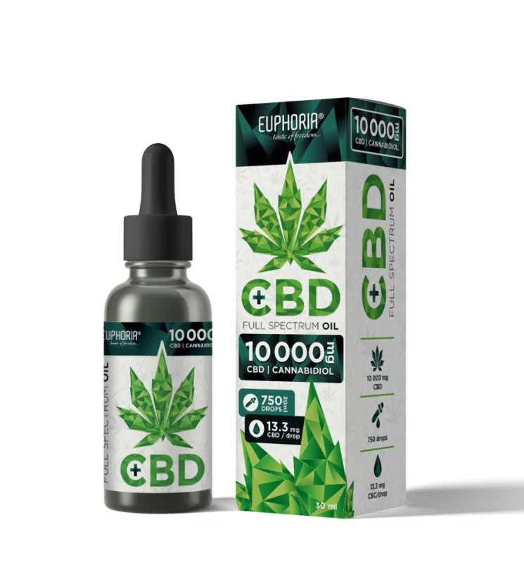 Euphoria Ulei CBD cu spectru complet, 30 ml, 10 000 mg