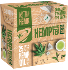 Astra Hemp Green Tea 25 mg конопено масло (кутия от 20 пакетчета чай Pyramid), 40 g