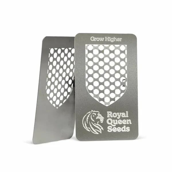Royal Queen Seeds Card Grinder RQS, 2 părți, 15 x 12 x 2 cm