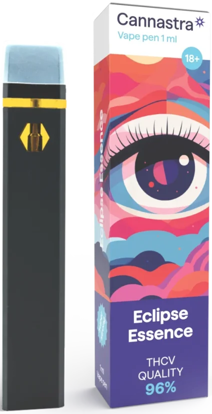 Cannastra THCV jednokratna Vape Pen Eclipse Essence, THCV 96 % kvaliteta, 1 ml