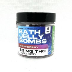 Czech CBD GALARETKI DO KĄPIELI THC Malina, 15 szt. x 25 mg, 375 mg THC, 150 g