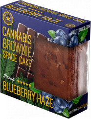 Cannabis Blueberry Haze Brownie Deluxe Ambalaj (Aromă puternică Sativa) - Cutie (24 pachete), 2400 g