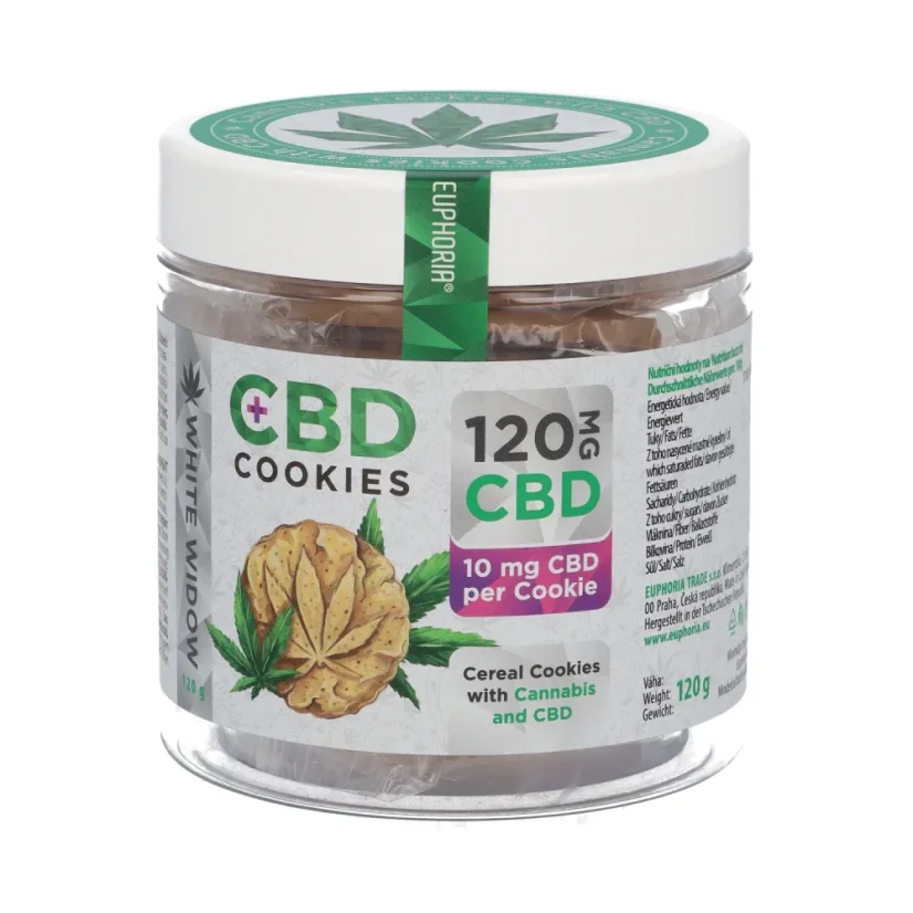 Euphoria CBD Печиво White Widow, 12 шт., 120 мг CBD