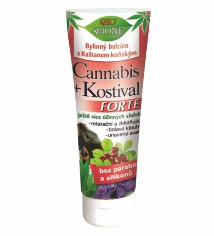 Bione Kräuterbalsam mit Rosskastanie CANNABIS + KOSTIVAL FORTE, (200 ml)