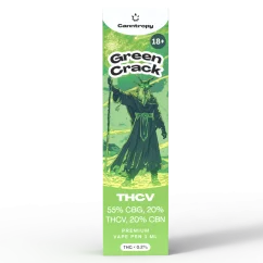 Canntropy THCV Vape Pen Green Crack, 20% THCV, 60% CBG, 20% CBN, 1 ml