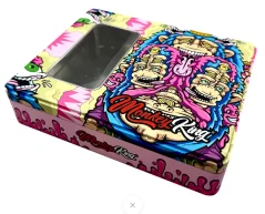 Monkey King Scatola Metallica con Finestra Rosa