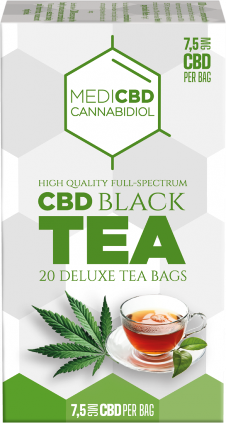 MediCBD Ceai negru (Cutie cu 20 pliculete), 7,5 mg CBD