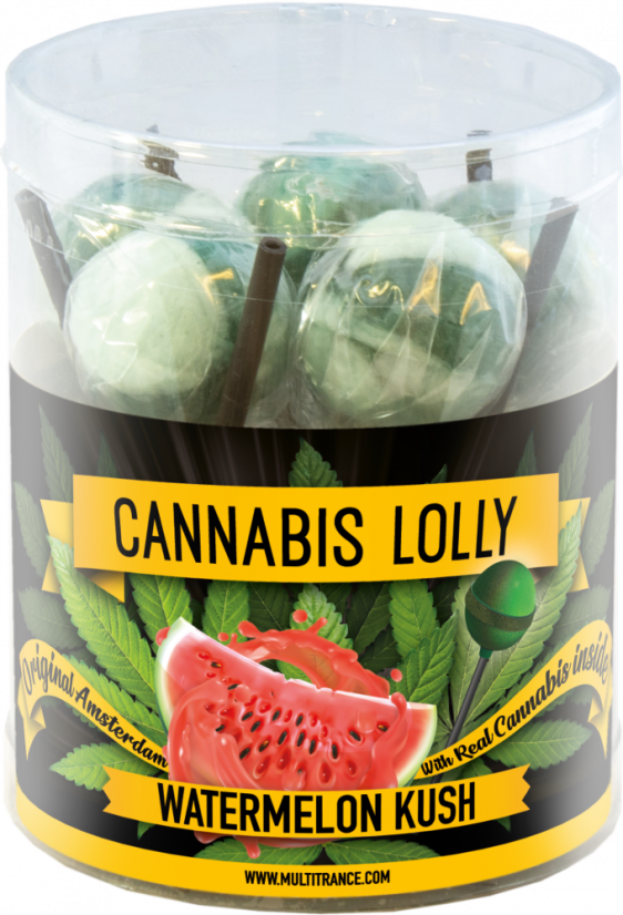 Cannabis Watermelon Kush Lollies – Κουτί δώρου (10 Lollies), 24 κουτιά σε χαρτοκιβώτιο, 4320 g