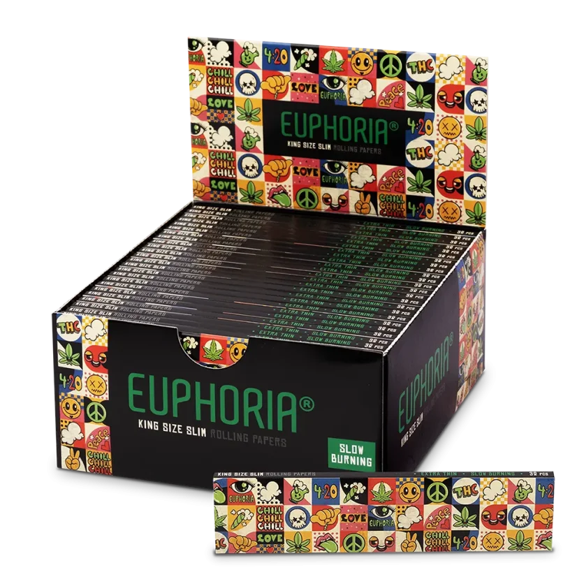 Euphoria Rullpaberid Kingsize Slim Groovy, 32 lehte