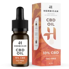 Herbican CBD olej bez THC, 10%, 10 ml