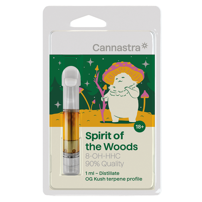 Cannastra 8-OH-HHC Kartusche Spirit of the Woods (OG Kush), 8-OH-HHC 90% Qualität, 1 ml Cannastra 8-OH-HHC Kartusche Spirit of the Woods (OG Kush), 8-OH-HHC 90% Qualität, 1 ml