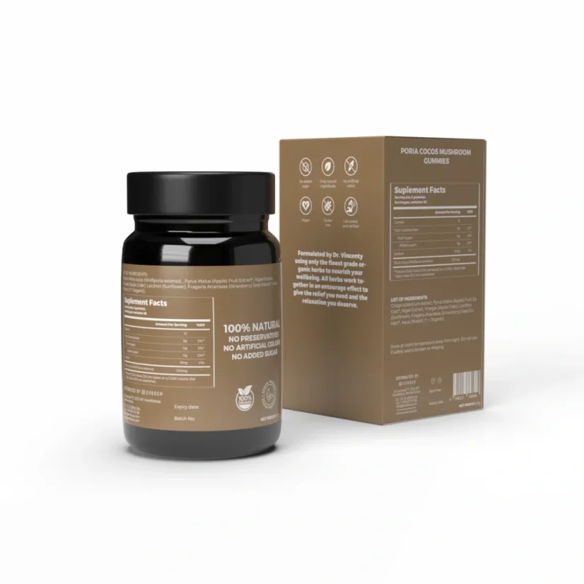 Endoca bonbons gélifiés au champignon Poria, 10 mg CBD, 30 pièces, 60 g