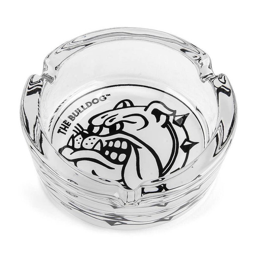 Bulldog Original Svart & Vit Glas askfat
