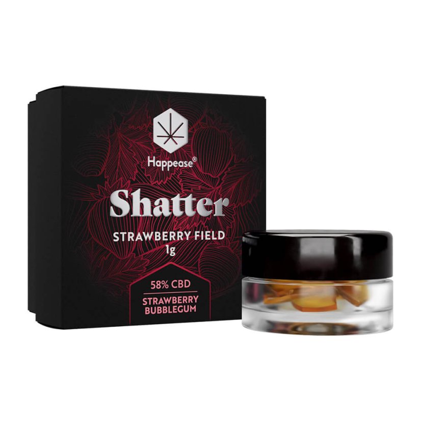 Happease - Extrait Strawberry Field Shatter 58% CBD, 1 g