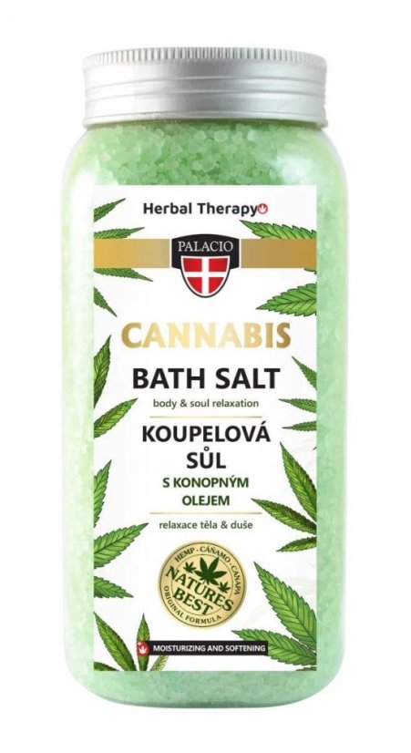Palacio - Cannabis-Badesalz mit Hanföl, 900 g