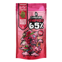 CanaPuff THP420 Kwiatowy musujący napój o smaku czarnej wiśni, THP420 65 %, 1 - 5 g