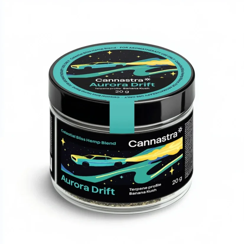 Cannastra Celestial Bliss Hanfmischung - Aurora Drift gemahlene Blüten Banana Kush (20 g)