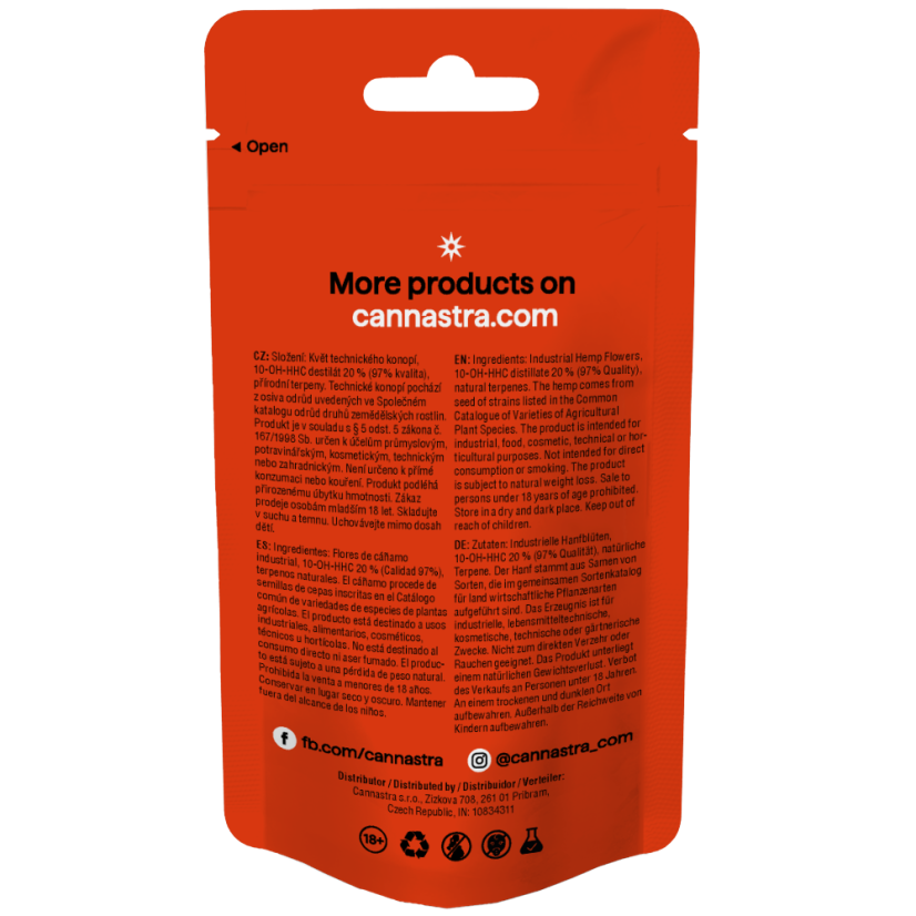 Cannastra 10-OH-HHC Blütenfarbe der Magie 97 % Qualität, 1 g - 100 g