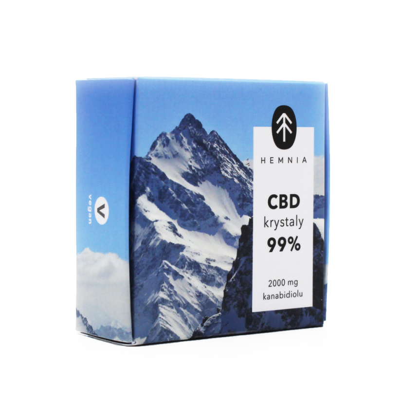 Hemnia CBD кристали 99%, 2000mg CBD, 2 грамів