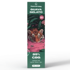 Canntropy CBG Vape Pen Guava Gelato, 1ml, 95% CBG - Display Box 10 ks