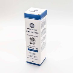 Alpha-Cat CBD purškiamas MCT kokosų aliejus su citrina, 20%, 2000 mg, 30 ml