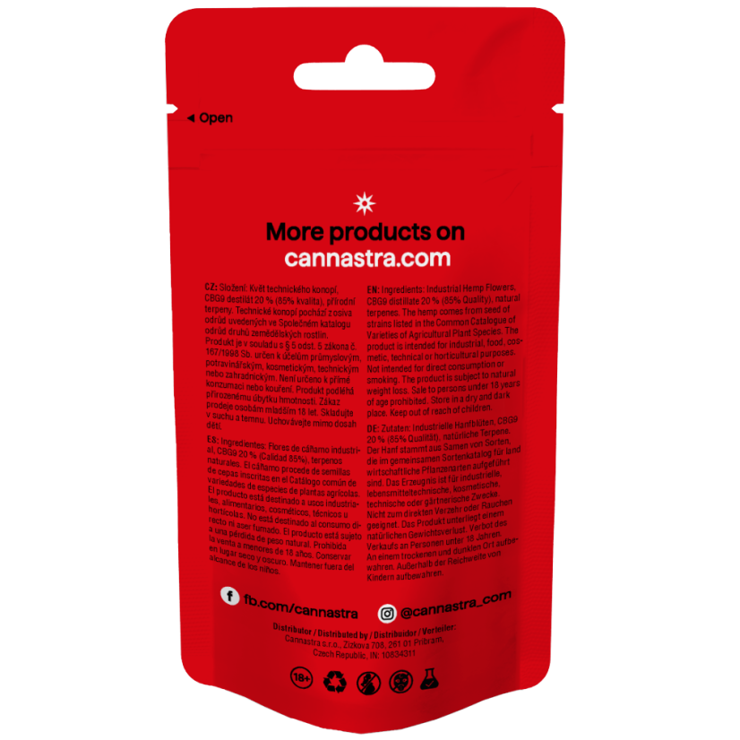 Cannastra CBG9 Lill Lemon String 85% kvaliteet, 1 g - 100 g