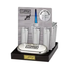 Clipper Métal – Jet Flame Silver (12 pièces)