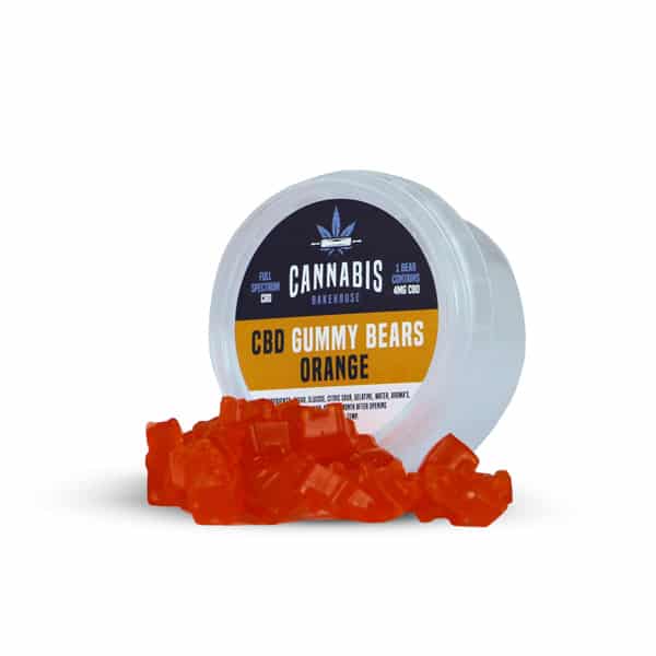 Cannabis Bakehouse CBD Gummi Bears - Oranžni, 22 kos x 4mg CBD, 30 g