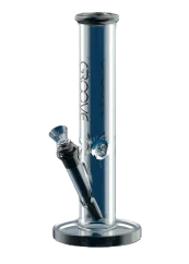 Groove Straight Tube 12", Black and Clear