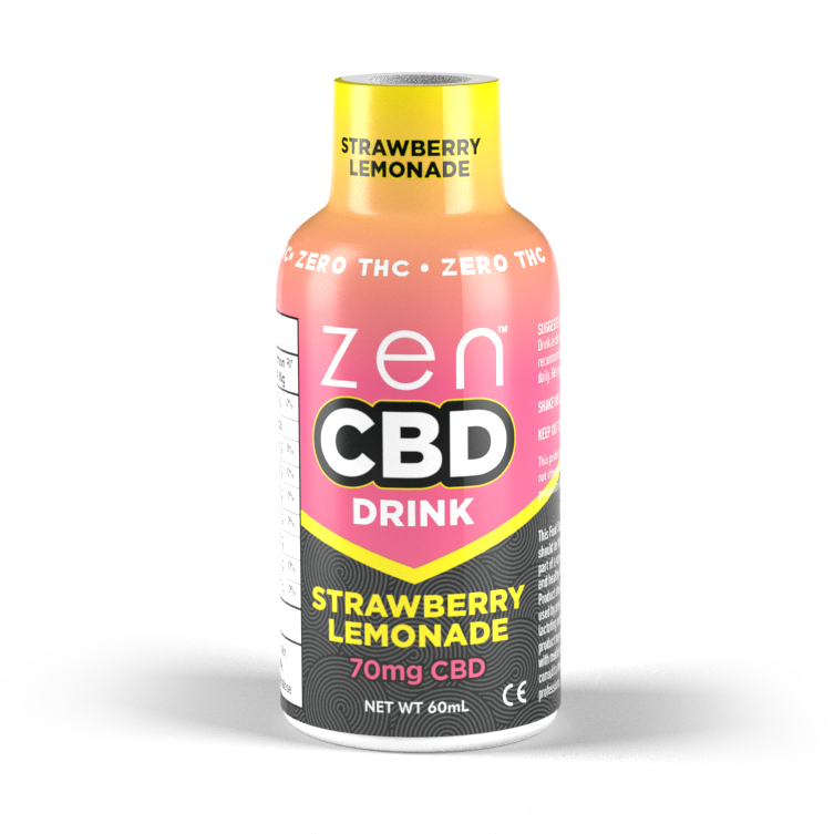 ZEN CBD Drink - limonade à la fraise, 70 mg, 60 ml