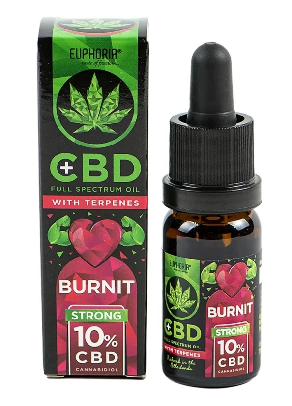 Euphoria CBD 10 % huile avec terpènes, 10 ml, 1000 mg - Brûle le