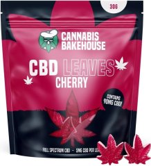 Cannabis Bakehouse - Feuilles de bonbons gélifiés au CBD, cerise, 18 pièces x 5 mg de CBD, 30 g