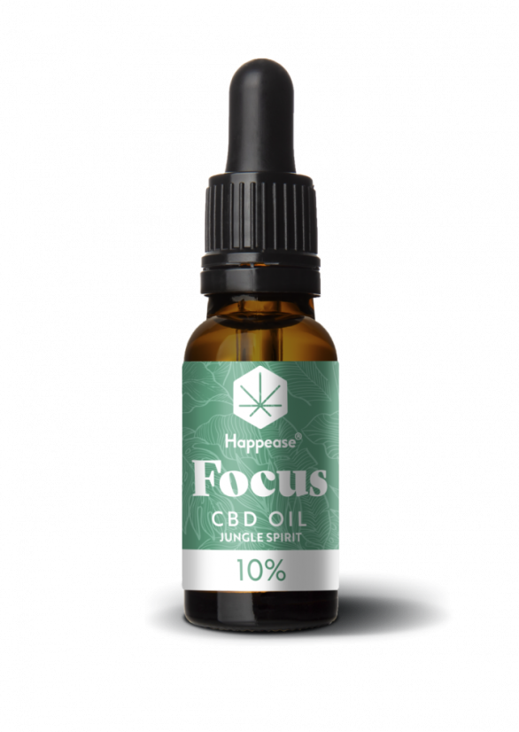 Aceite de CBD Happease Focus Jungle Spirit, 10% CBD, 1000 mg, 10 ml