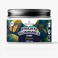 Canntropy CBD Ovocní Gumídci Vegan, 30 ks x 25 mg, 750 mg CBD, 90 g