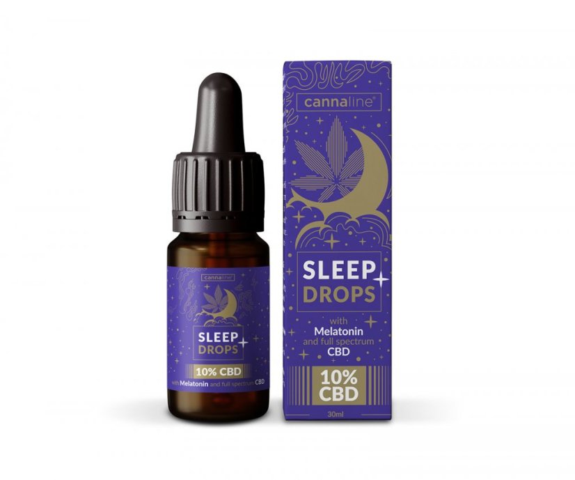 Cannaline CBD kapky na spaní s melatoninem 10%, 3000 mg, 30 ml
