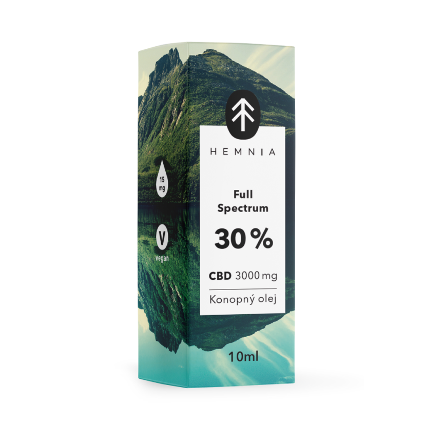 Hemnia Spectre complet Chanvre CBD Pétrole 30%, 3000mg, 10 ml