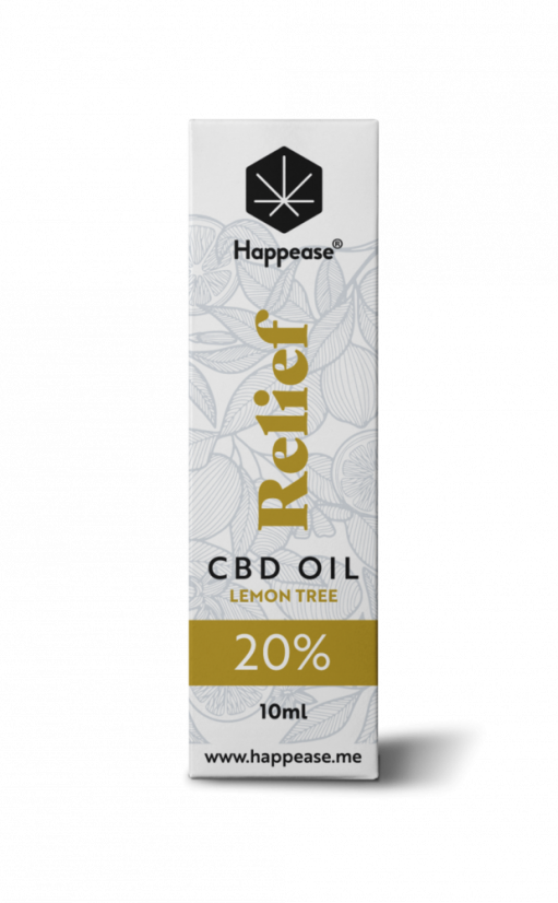 Aceite de CBD Happease Relief Lemon Tree, 20% CBD, 2000 mg, 10 ml
