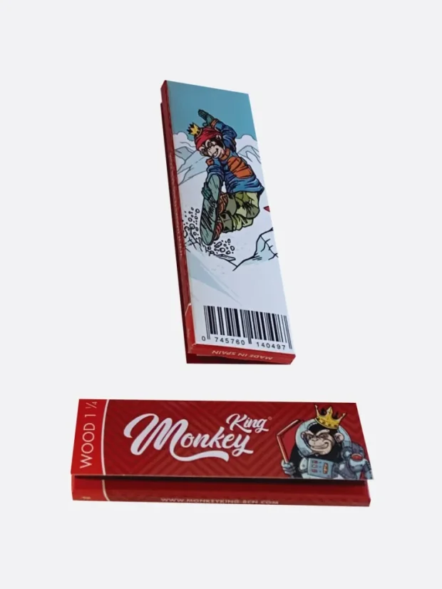 Monkey King Medium 1¼ Zigarettenblättchen ungebleicht, 1 Heft
