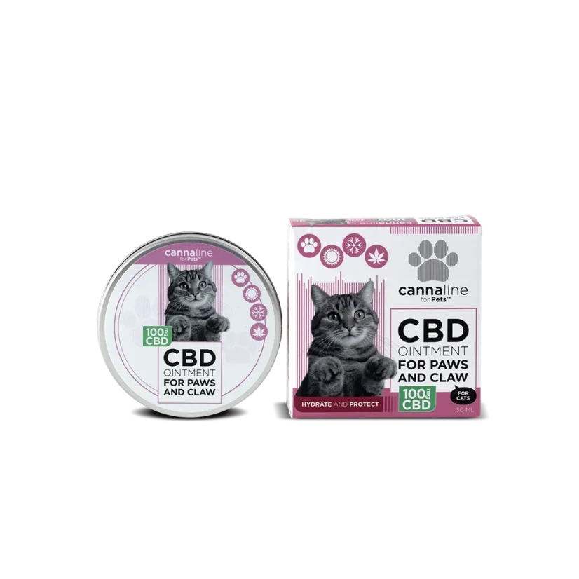 Cannaline CBD Salbe für Pfoten und Krallen für Katzen, CBD 100 mg, 30 ml