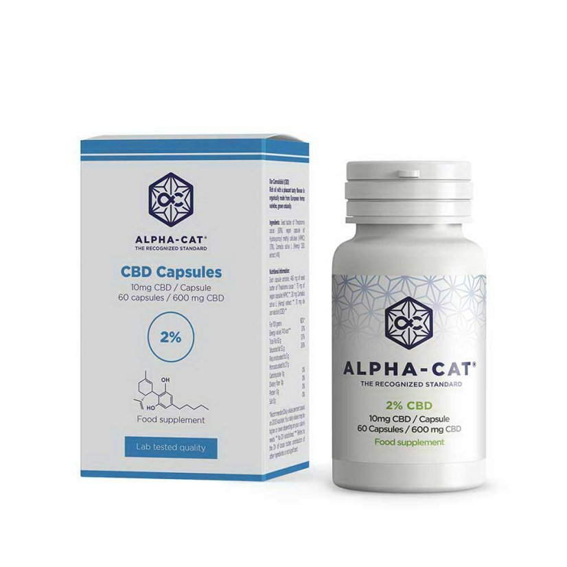 Alpha-CAT CBD kapsle 60x10mg, 600 mg