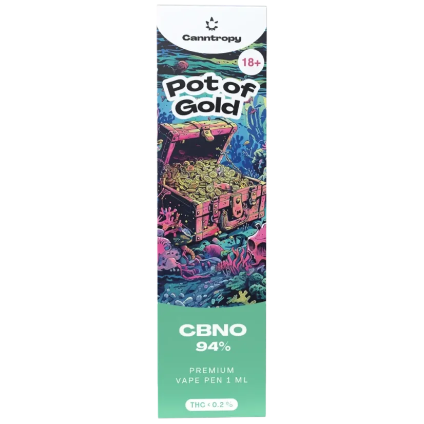 Canntropy CBNO Disposable Vape Pen Pot of Gold, CBNO 94% качество, 1 ml