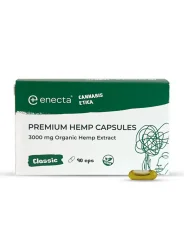 Enecta premium konopné kapsle, 3000 mg organického extraktu z konopí, 90 kapslí