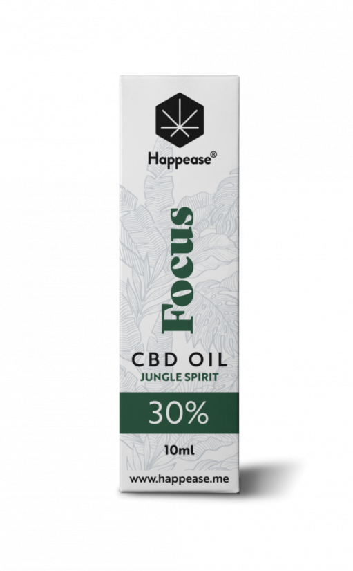 Aceite de CBD Happease Focus Jungle Spirit, 30% CBD, 3000 mg, 10 ml