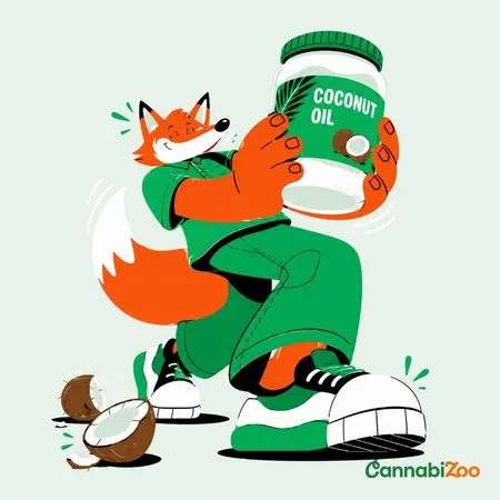 Le renard transporte de l'huile de coco, qui peut être utilisée comme corps gras porteur dans la recette de l'onguent
